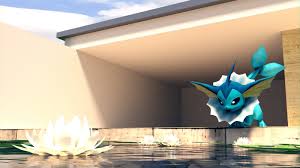 Vaporeon 3d Vaporeon We Have A Pool Wallpaper 3d Model By Themoderator On Wallpaper Original Pokemon 3d Model