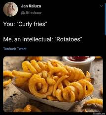 You Curly Fries Me An Intellectual Rotatoes Meme Memezila Com