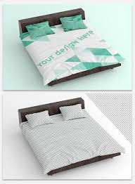 Mockup Of Sheets And Pillows On Wooden Bed Frame Free Psd Templates In 2020 Wooden Bed Frames Wooden Bed Bed Frame