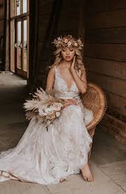 Beach Boho Elopement Wedding Bride With Lace And Sequin Dress Dried Flowers And Pampas Boho Wedding Dress Royal Wedding Dress Wedding Dresses With Flowers