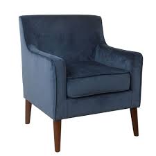 Meadow Lane Mid Century Velvet Accent Chair Navy Blue K7609 B265 Bellacor Blue Accent Chairs Blue Velvet Accent Chair Accent Chairs For Living Room