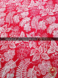 Jual Kain Batik Sleman Motif Parijotho Warna Merah Thebatik Co Id Warna Merah Kain