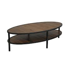 L 117 x l 59 x h 40 cm. Table Basse Ovale Industrielle En Bois Recycle Et Metal Empreintes Tables Basses Interior S