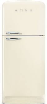 retro style top mount fridge cream