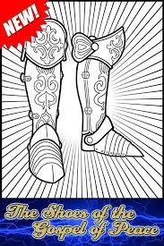 The Armor Of God The Shoes Of The Gospel Of Peace In 2020 Armor Of God Bible Coloring Pages Bible Coloring