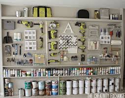 Perfectly Organized Garage Wall With Home Depot Peg Boards And Built In Shelving Holding A Collection Of Sp Pegboard Storage Pegboard Garage Diy Garage Storage