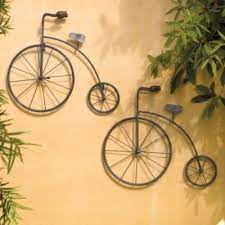 Vintage Metal Bicycle Outdoor Art Grandin Road Outdoor Art Outdoor Metal Wall Art Bicycle Art