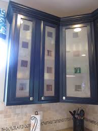 Frosted glass is also used on table tops; Contemporary Kitchen Glass Cabinets Kitchens Andrine