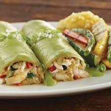 In a large bowl, mix crab, spinach, 2 cups cheese, olives, parsley, mayonnaise, worcestershire, chili powder, cayenne, and onion mixture. Enchiladas Burritos Chevys Fresh Mex