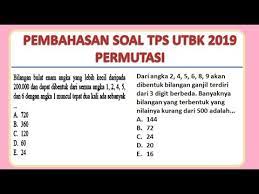 5 kemungkinan angka (yaitu 1, 3, 5, 7 dan 9) posisi ribuan : Pembahasan Soal Tps Utbk 2019 Pengetahuan Kuantitatif Permutasi Youtube