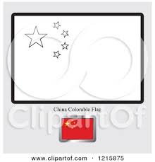 Click on the file and save it for free. Clipart Of A Coloring Page And Sample For A China Flag Royalty Free Vector Illustration By Lal Perera 1215875