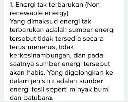 Apa Persamaan Sumber Energi Terbarukan Dan Tidak Terbarukan Brainly Co Id