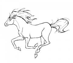 Coloriage cheval gratuit à imprimer. Coloriage Cheval Au Galop Dessin Gratuit A Imprimer