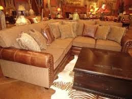 Rustic Furniture Upholstery And Leather Sectional Sofa Cierra Interiors Rustic Sectional Rustic Sectional Sofas Rustic Leather Sofa