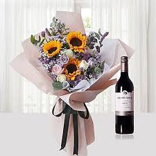 Various cities of usa for wine delivery wine delivery faq's. Mixed Flowers Bouquet N Wine Combo Singapore Gift Mixed Flowers Bouquet N Wine Combo Ferns N Petals