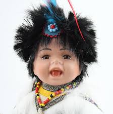 Been waiting for the price to go way down, which it did. New Native 12 Porcelain Indian Baby Doll Black Hair Smiling Boy Native American Baby Doll Handmade Lifelik American Baby Doll Native American Baby Indian Baby