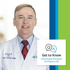 Discover more about Dan Popescu, MD, a hematologist oncologist at Dale and  Frances Hughes Cancer Center, as he shares his personal insights by  responding to six thought-provoking questions. Swipe through or visit