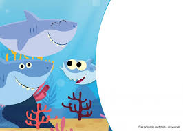 Printable Birthday Card For Baby Boy Free Printable Baby Shark Pinkfong Birthday Invitation Template Updated Drevio Shark Birthday Invitations Shark Birthday Party Invitation Boy Birthday Invitations