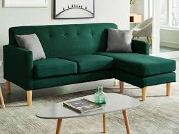 Una scelta unica di divano piccolo angolare disponibile nel nostro negozio. Divano Angolare Reversibile Scandinavo In Tessuto Verde Auma