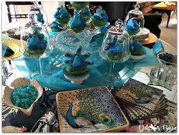 Peacock masquerade theme party supplies. Peacock Theme Menu For My Favorite Things Party Debbee S Buzz