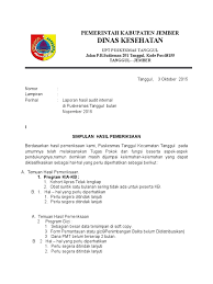 Maybe you would like to learn more about one of these? Contoh Laporan Hasil Audit Internal Puskesmas