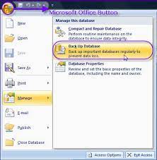 Backing Up A Microsoft Access 2007 Database | Database Solutions For  Microsoft Access | Databasedev.co.uk