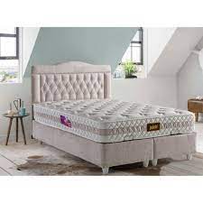belletto cift kisilik vogue super lux baza yatak seti krem 140x190 tekzen