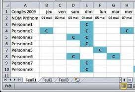 Faire Rapidement Un Planning Conge Sur Excel Astuces Excel Astuces Utiles Faire Un Planning