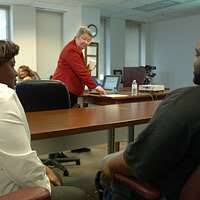 Vicki H. Metzgar, center, the director of Middle Tennessee