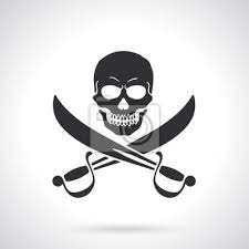 Mit einer vorlage den passenden piratenhut einfach selbst basteln. Abbildung Silhouette Von Jolly Roger Mit Gekreuzten Sabel Vorlage Fototapete Fototapeten Sabel Terror Klinge Myloview De