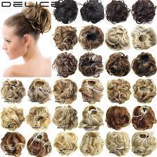 Delice Hair 60g Women S Wave Curly Elastic Drawstring Clip In On Hair Bun Chignon Updo Cover Hair Pieces Dia 12 Bun Hairstyles Curly Bun Hairstyles Hair Pieces