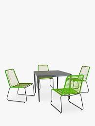 Kettler Metro 4 Seater Garden Dining Table Chairs Set Green Dining Table Chairs Stackable Dining Chairs Table And Chairs