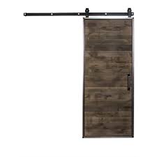 Rustica Hardware 36 In X 84 In Mountain Modern Home Depot Grey Wood Sliding Barn Door With Mountain Modern Hardware Kit K1mm3070he6nf The Home Depot Barn Doors Sliding Interior Sliding Barn