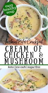 Cream Of Mushroom And Chicken Soup Instant Pot Slow Cooker Soup Recipe Stuffed Mushrooms Slow Cooker Soup Recipes
