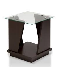 Furniture Of America Miley Modern Glass End Table Reviews Home Macy S In 2020 Glass Top End Tables Glass End Tables End Tables