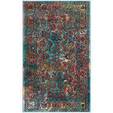 Safavieh Crystal Light Blue Orange 3 Ft X 5 Ft Area Rug Crs515a 3 The Home Depot