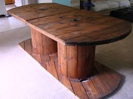 This Is Just Awesome Table Made From 2 Spools That Were Probably Going To End Up At The Tip Spool Furniture Wooden Spool Tables Cable Spool Furniture