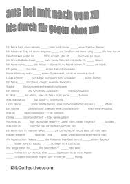 Prapositionen Mit Dativ Und Mit Akkusativ Deutsche Sprache Text Auf Deutsch Deutsch Lernen