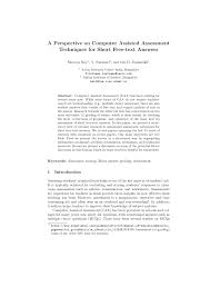 Tage arbeitstage arbeitsstunden lohn wochenendtage feiertage. Pdf A Perspective On Computer Assisted Assessment Techniques For Short Free Text Answers