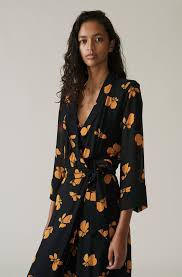 Fairfax Georgette Wrap Dress Black Hi Res Shopping Outfit Dresses Clothes
