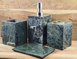 Maybe you would like to learn more about one of these? A One Design Bathroom Accessory Set Marble Stone Luxury Green Marble Bath Accessories Set Of 4 Includes Soap Dispenser Toothbrush Holder Tumbler Soap Dish Amazon In Home Kitchen