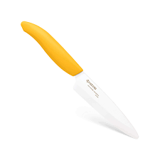 Kyocera ceramic black utility knife. Kyocera Advanced Ceramic Revolution Series 4 5 Inch Utility Knife Yellow Handle White Blade Buy Online In Bahamas At Bahamas Desertcart Com Productid 42918491