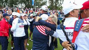 Europe's madelene sagstrom scooped up a ball that was deemed to be hanging over the lip of the hole. 3pbe1wmrgvj6nm