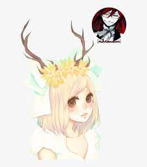 These pins may have defects varying from more noticeable or deeper scratches or more grainy textured spots on the metal areas. Graphic Black And White Pin By Killer Loli On Art Pinterest Anime Girl With Antlers Free Transparent Png Download Pngkey