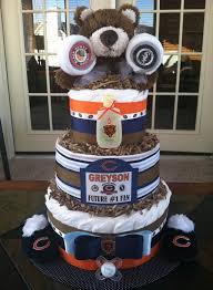 Chicago Diaper Cake Bears White Sox And Blackhawks Bear Baby Shower Theme Baby Bear Baby Shower Diaper Parties
