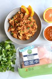 Bake chicken and potatoes in a preheated oven for 20 minutes. Healthy Crockpot Chipotle Chicken Low Carb Gf Skinny Fitalicious