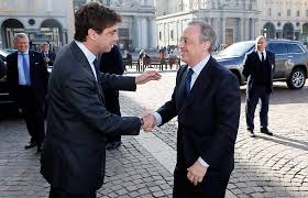 President andrea agnelli speaks at the opening ceremony of the new juventus stadium. Directors Lunch Real Madrid Cf