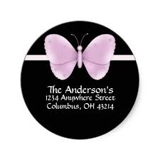 Black And Purple Butterfly Black With Purple Butterfly Address Labels Zazzle Com Purple Butterfly Address Labels Labels