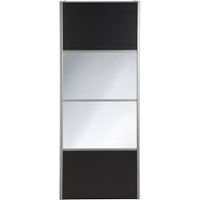 Porte De Placard Coulissante Spaceo L98 7xh250 Cm Gris Graphite Miroir Argent Rangement Dressing Porte Placard Placard Coulissant Porte Placard Coulissante