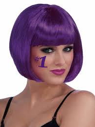 Women S Bob Wig Purple Halloween Costume Accessories Purple Bob Wigs